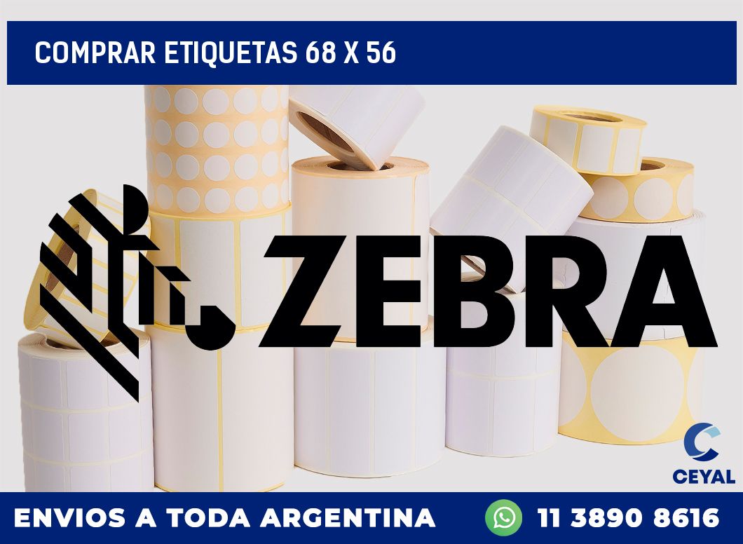 Comprar etiquetas 68 x 56