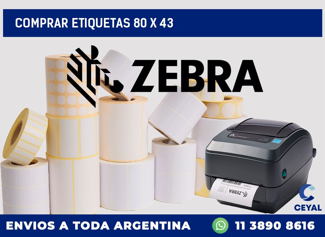 Comprar etiquetas 80 x 43