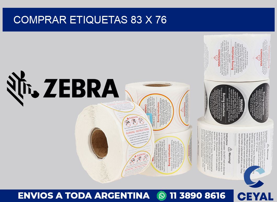 Comprar etiquetas 83 x 76