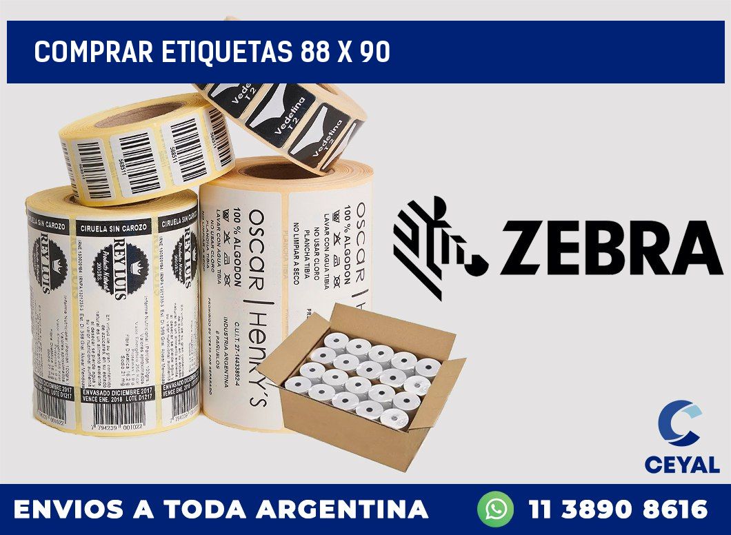 Comprar etiquetas 88 x 90