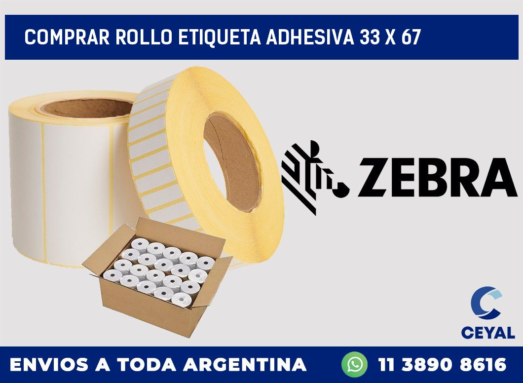 Comprar rollo etiqueta adhesiva 33 x 67