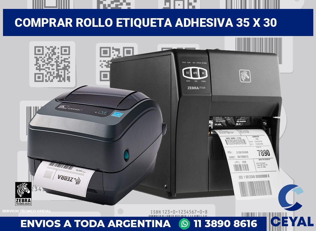 Comprar rollo etiqueta adhesiva 35 x 30