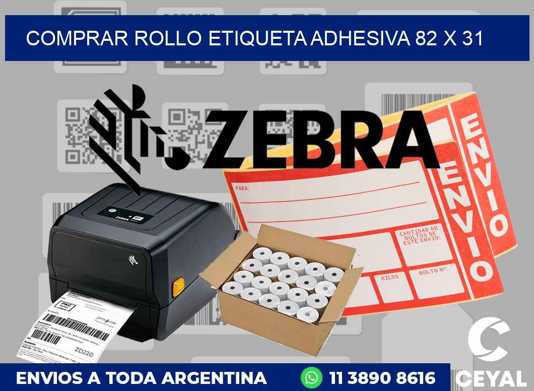 Comprar rollo etiqueta adhesiva 82 x 31