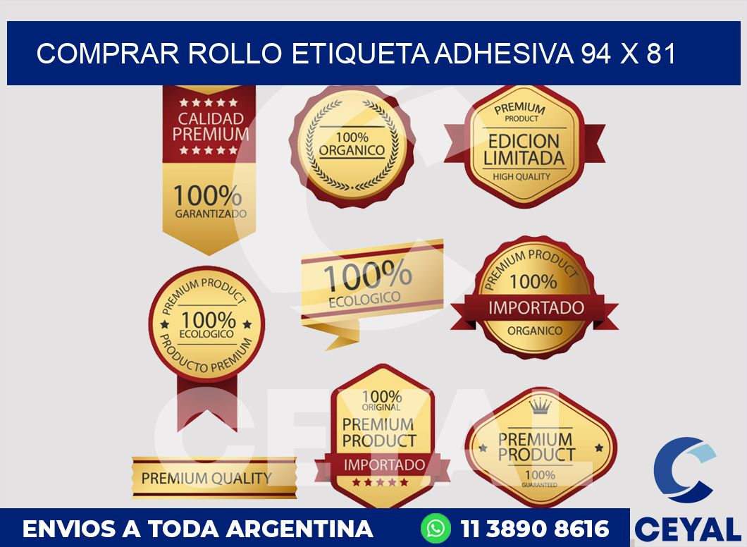 Comprar rollo etiqueta adhesiva 94 x 81