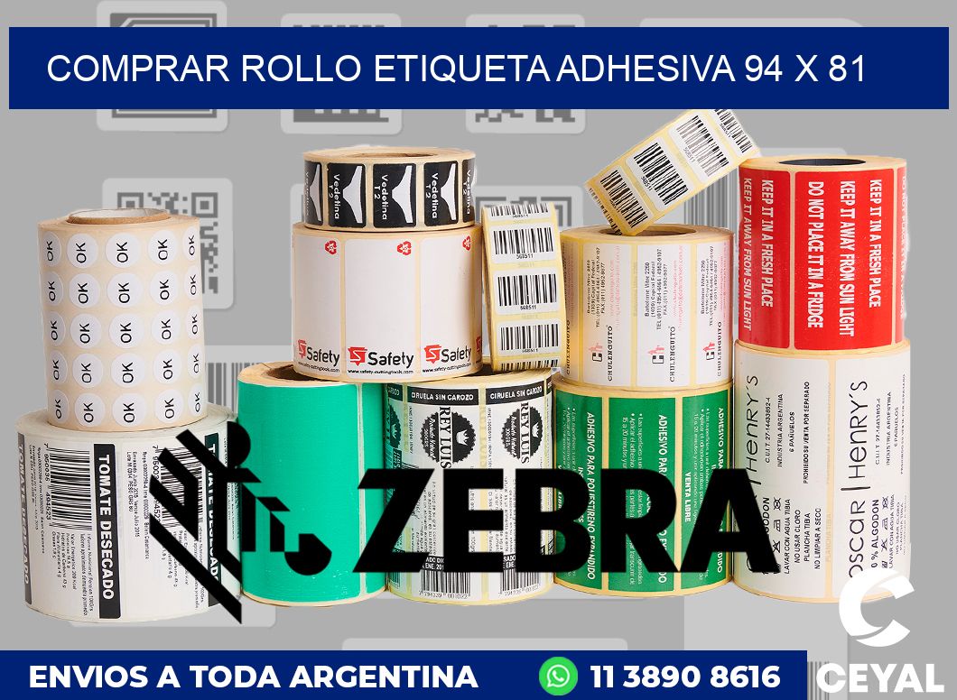 Comprar rollo etiqueta adhesiva 94 x 81