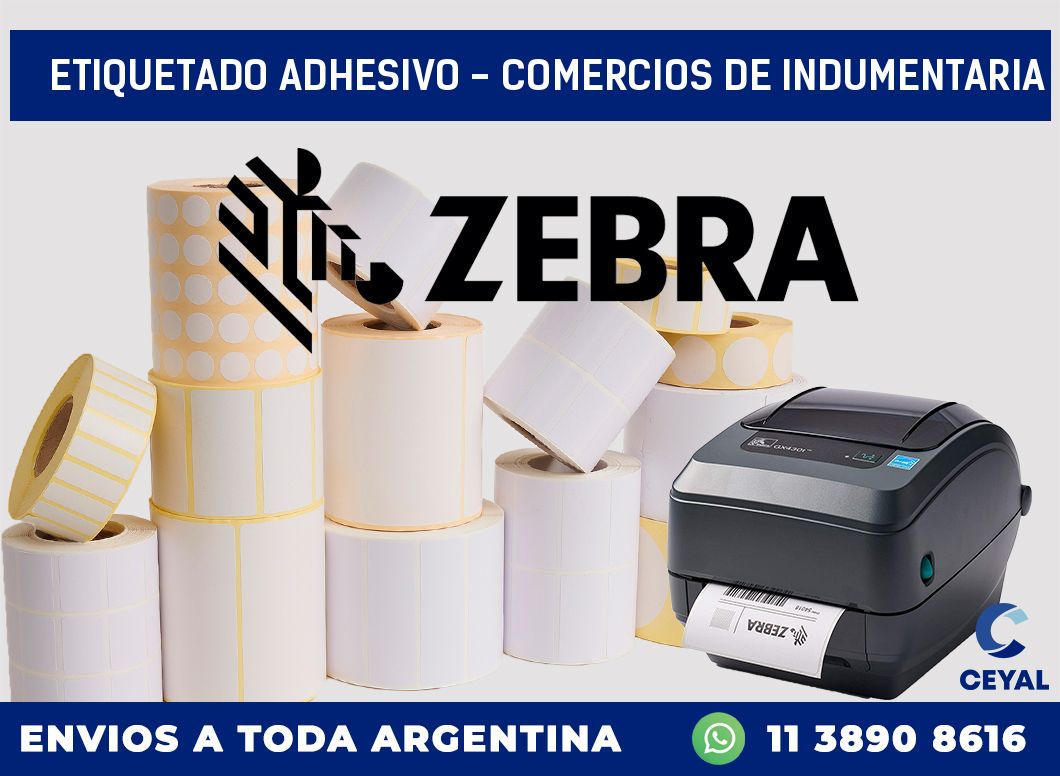 Etiquetado adhesivo – Comercios de indumentaria