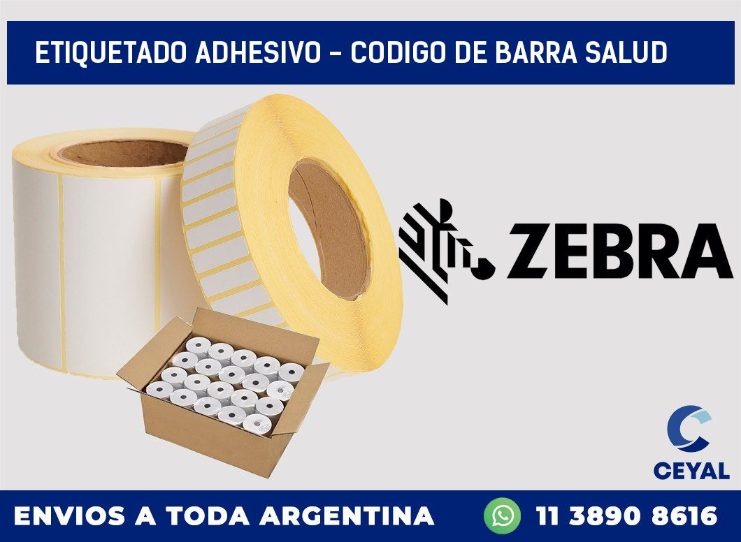 Etiquetado adhesivo - codigo de barra salud