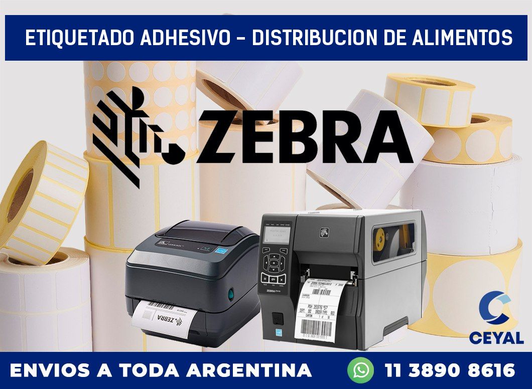 Etiquetado adhesivo – distribucion de alimentos