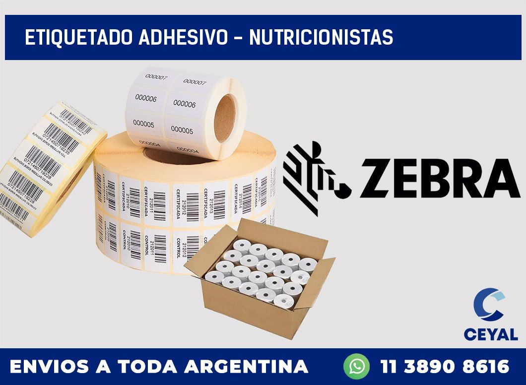 Etiquetado adhesivo - nutricionistas