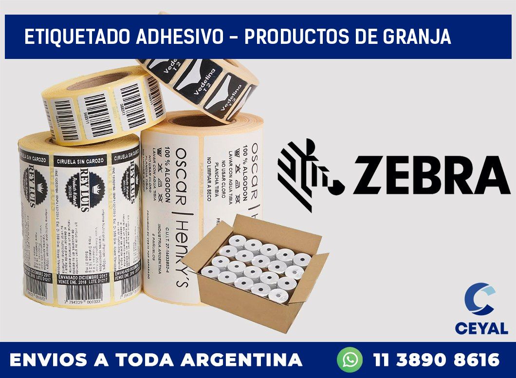 Etiquetado adhesivo – productos de granja
