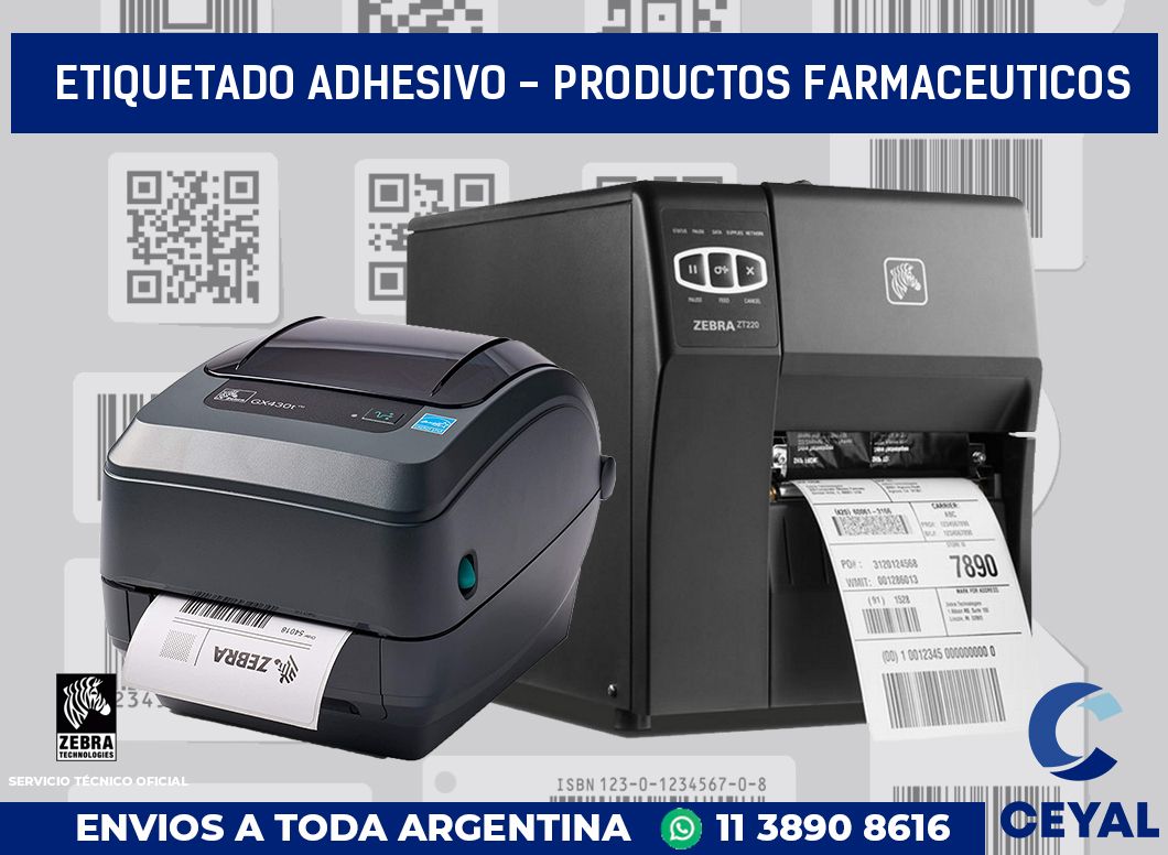 Etiquetado adhesivo - productos farmaceuticos