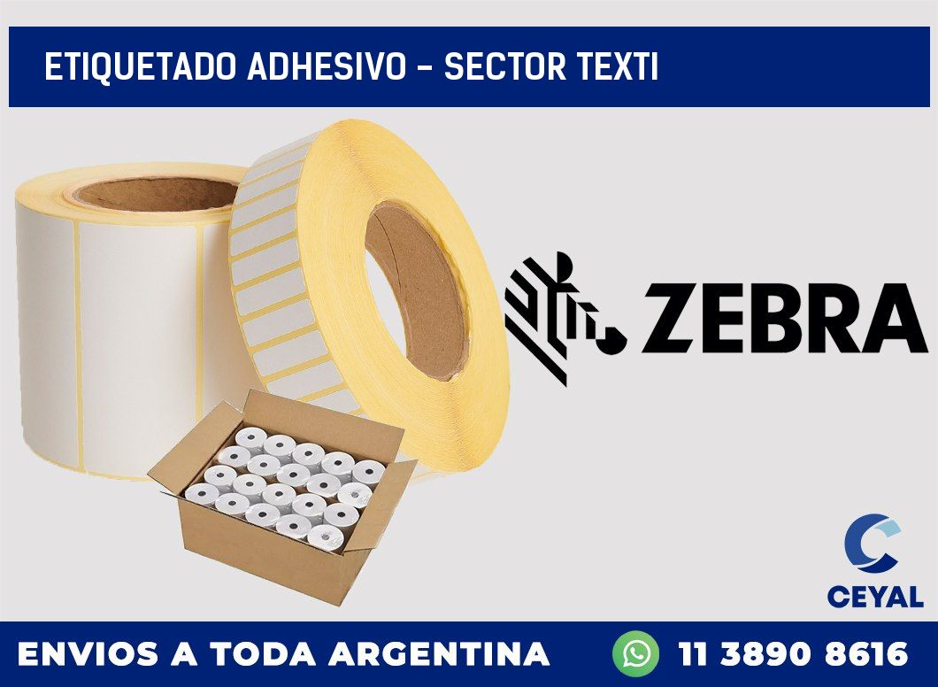 Etiquetado adhesivo – sector texti