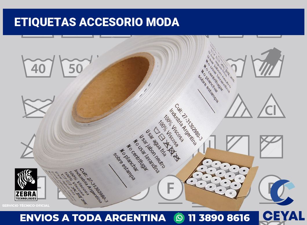 Etiquetas accesorio moda