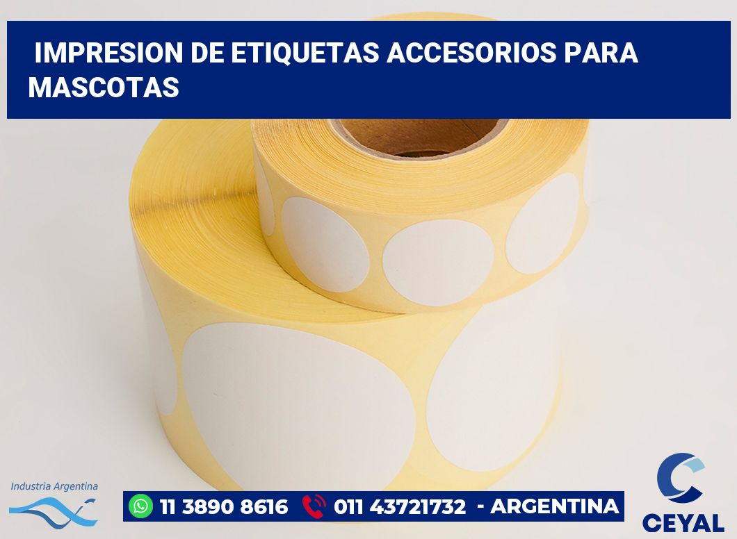 Impresion de etiquetas Accesorios para mascotas