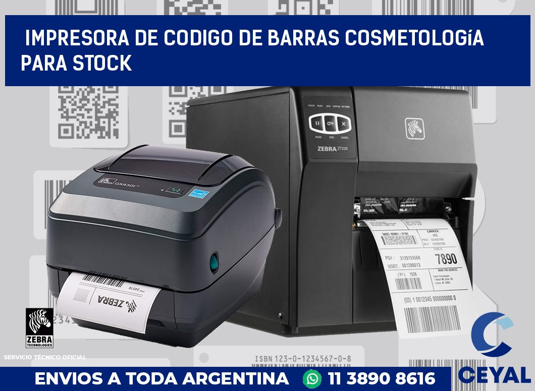 Impresora de codigo de barras Cosmetología para stock
