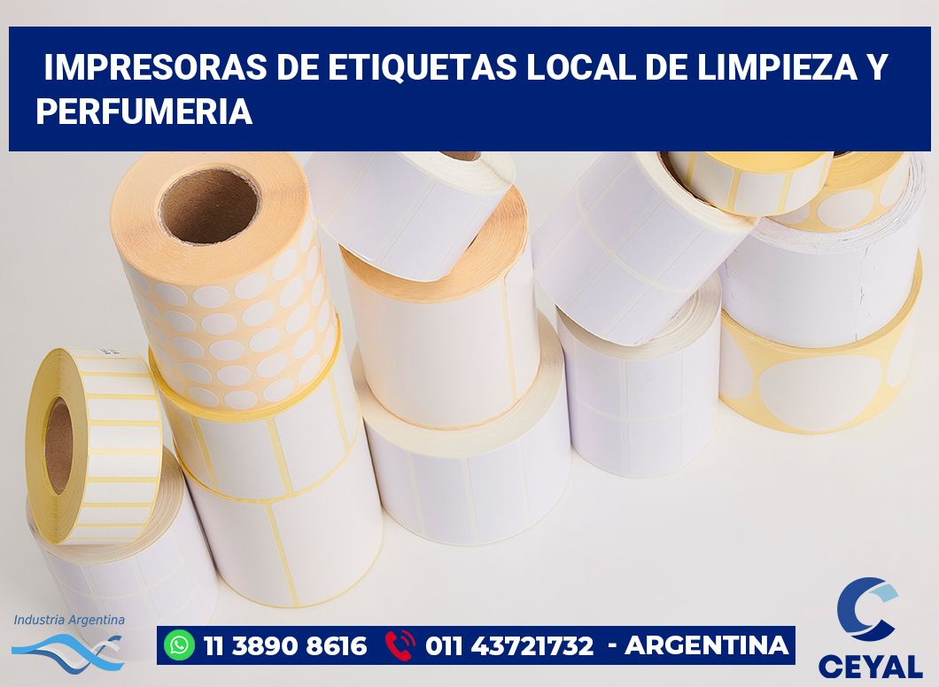Impresoras de etiquetas Local de limpieza y perfumeria