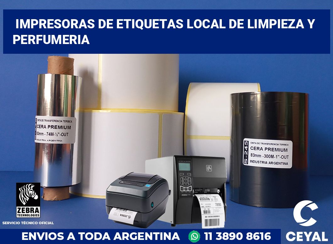 Impresoras de etiquetas Local de limpieza y perfumeria