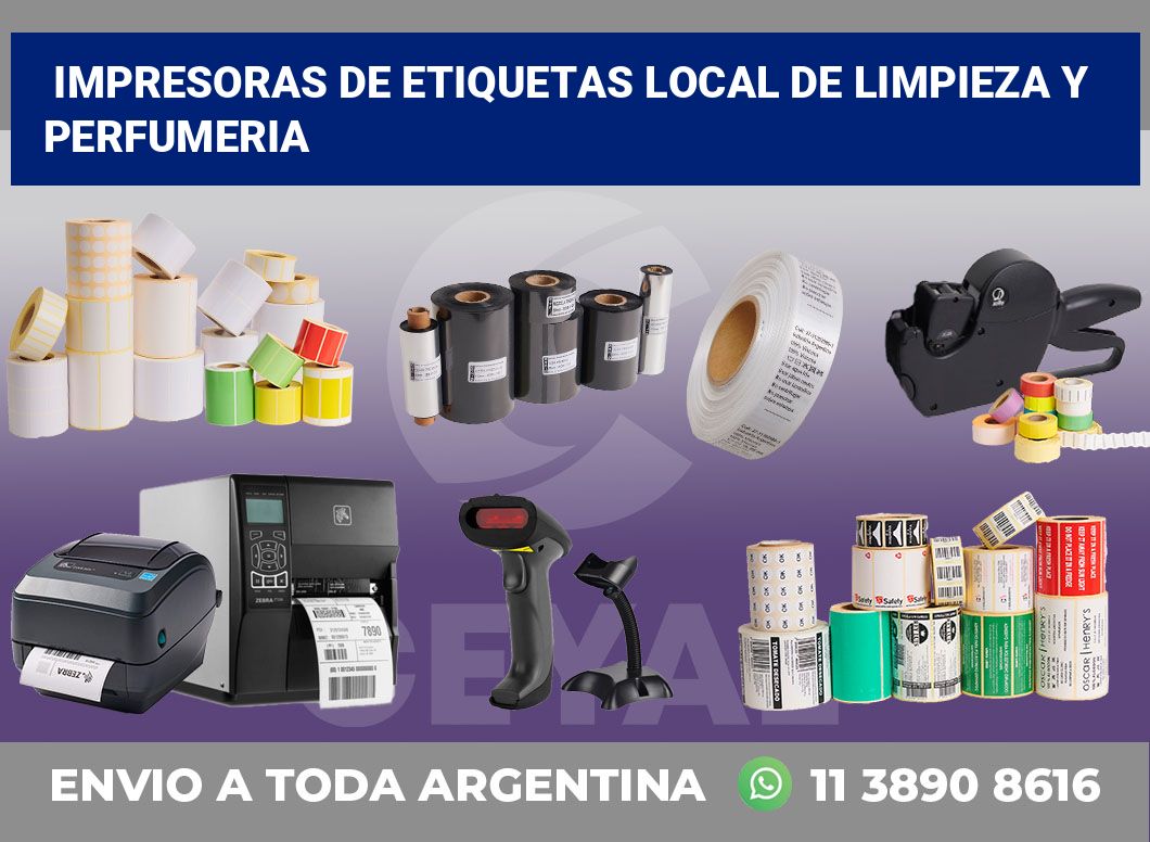 Impresoras de etiquetas Local de limpieza y perfumeria