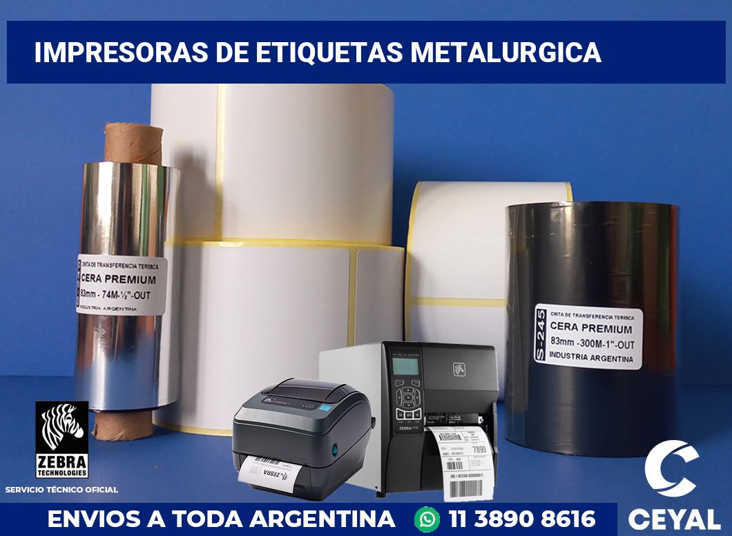 Impresoras de etiquetas Metalurgica