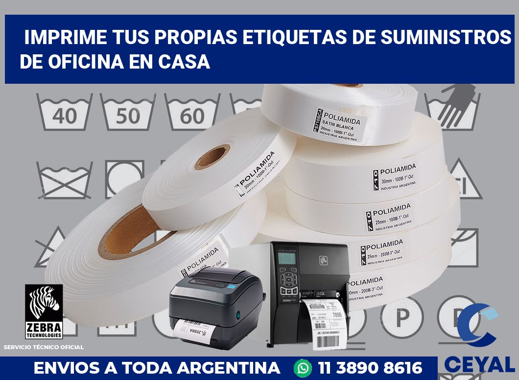 Imprime tus Propias Etiquetas de Suministros de Oficina en Casa