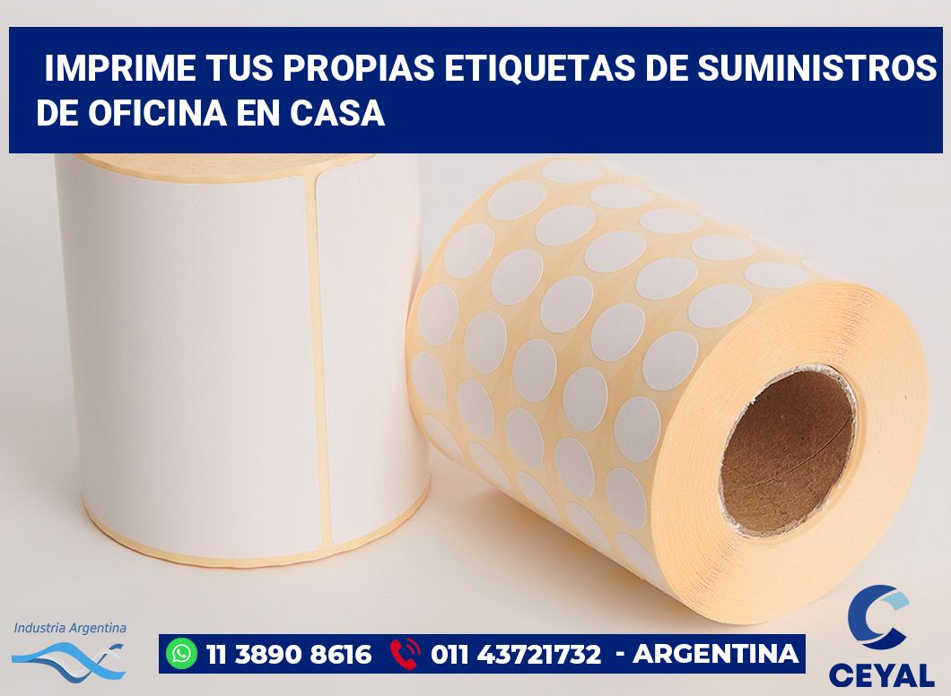 Imprime tus Propias Etiquetas de Suministros de Oficina en Casa