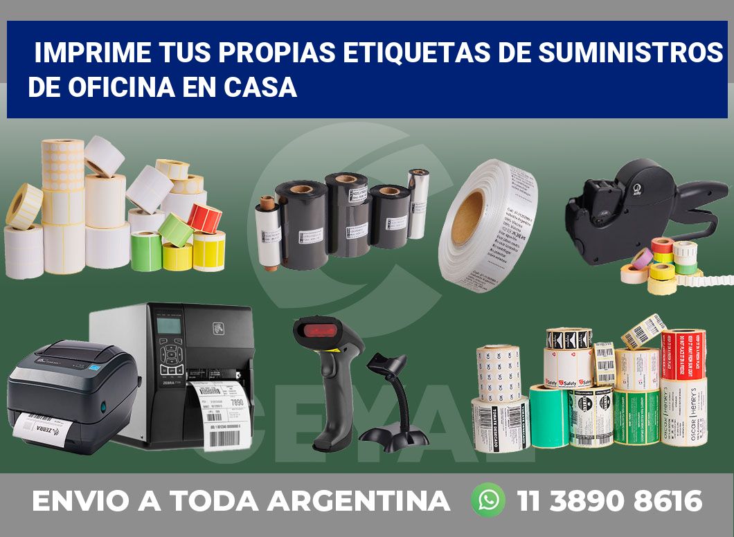 Imprime tus Propias Etiquetas de Suministros de Oficina en Casa