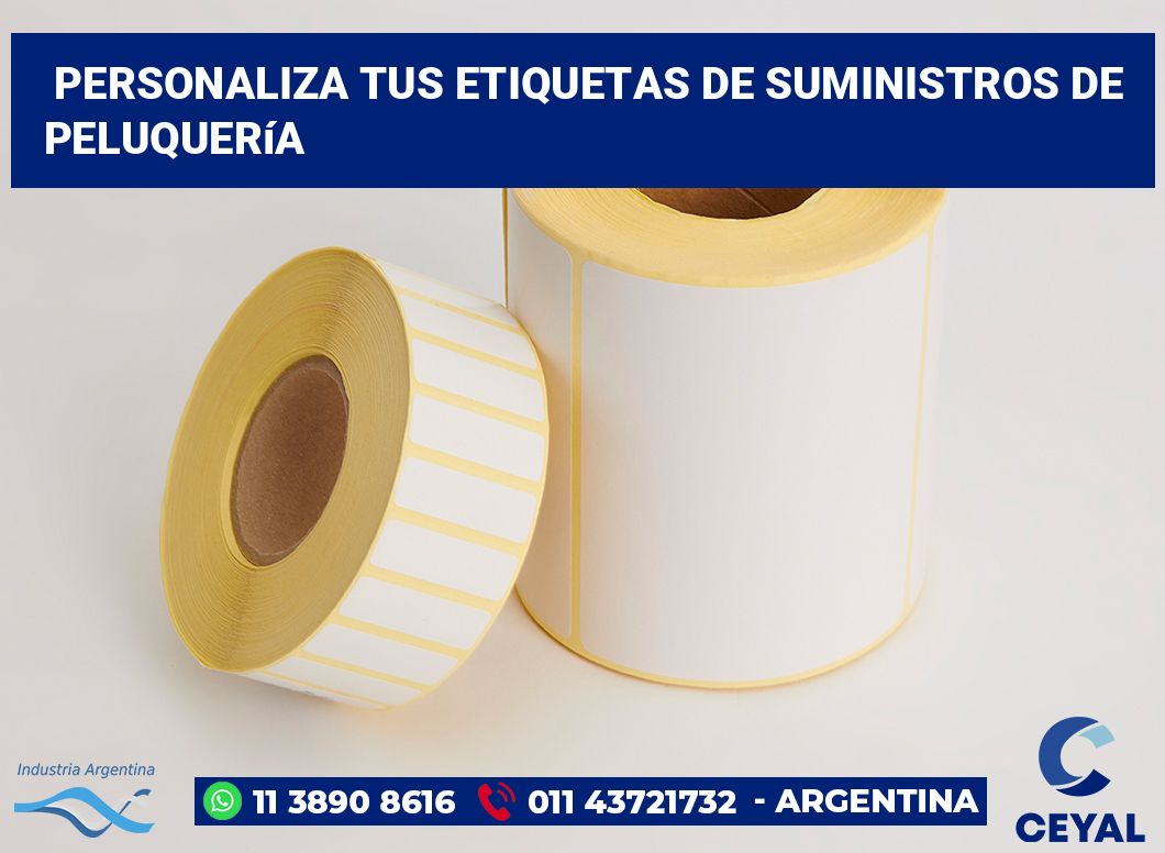 Personaliza tus Etiquetas de Suministros de Peluquería