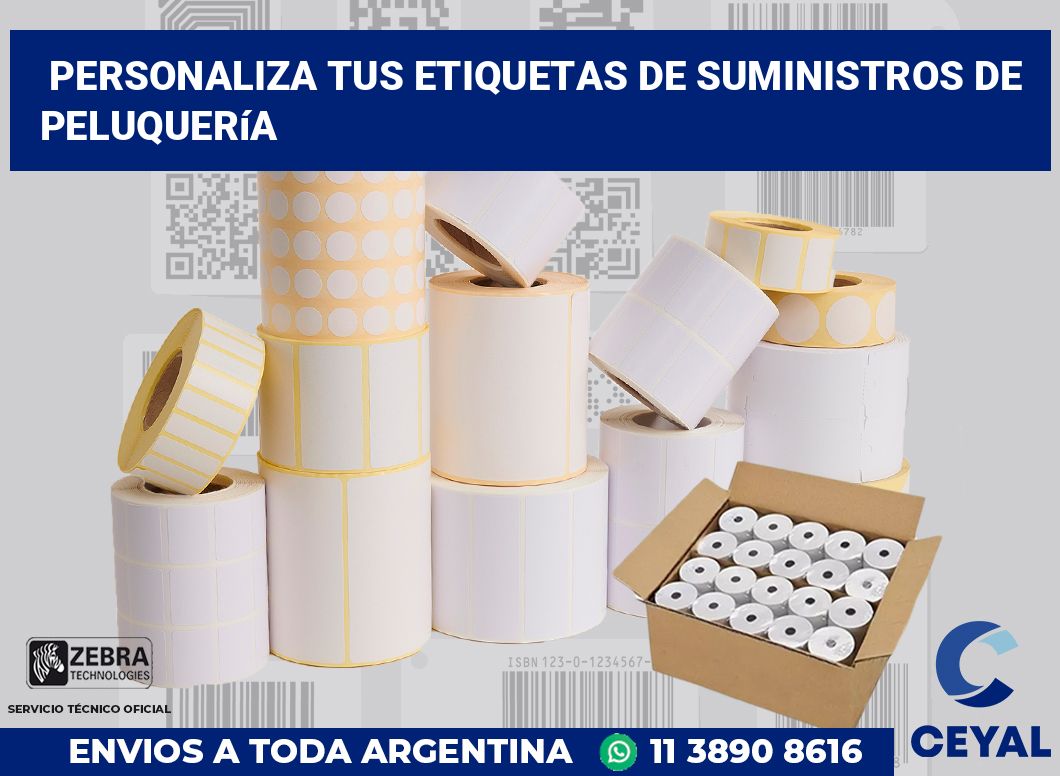 Personaliza tus Etiquetas de Suministros de Peluquería