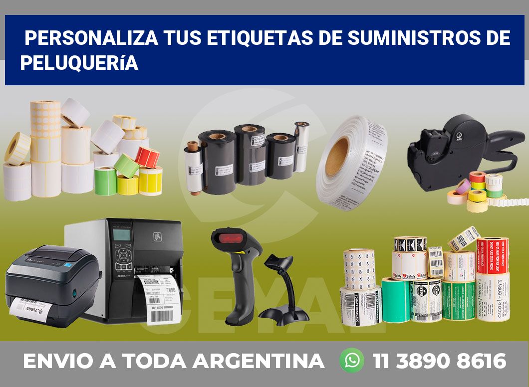 Personaliza tus Etiquetas de Suministros de Peluquería