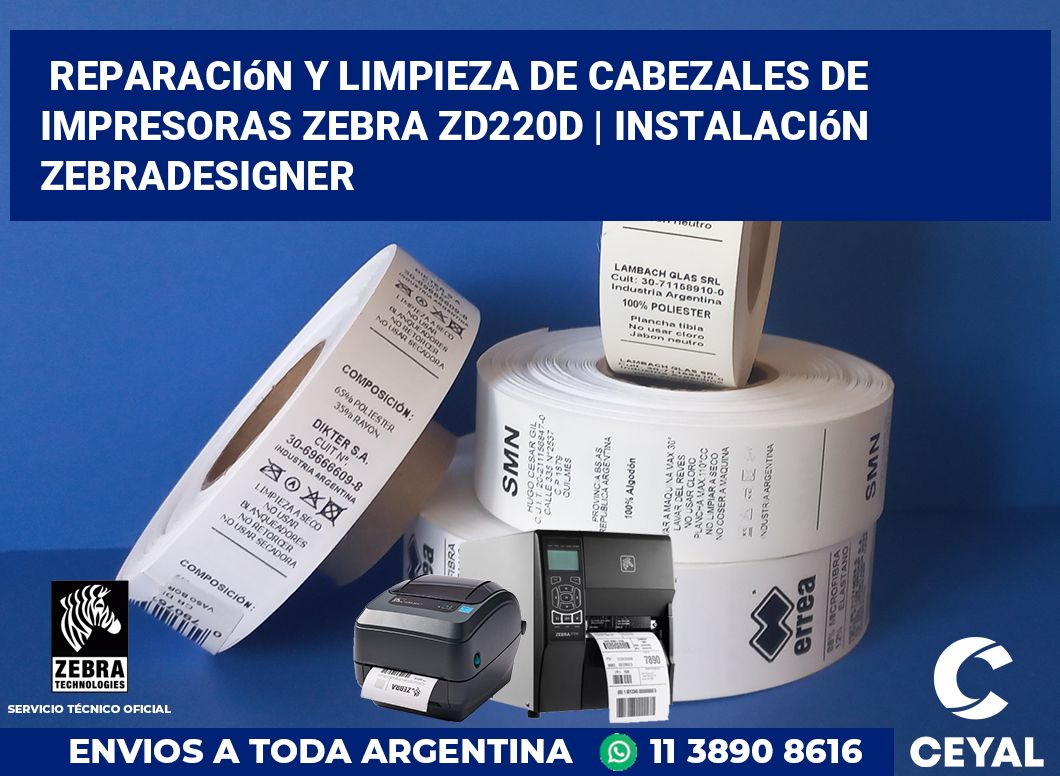 Reparación y limpieza de cabezales de impresoras Zebra ZD220d | Instalación ZebraDesigner