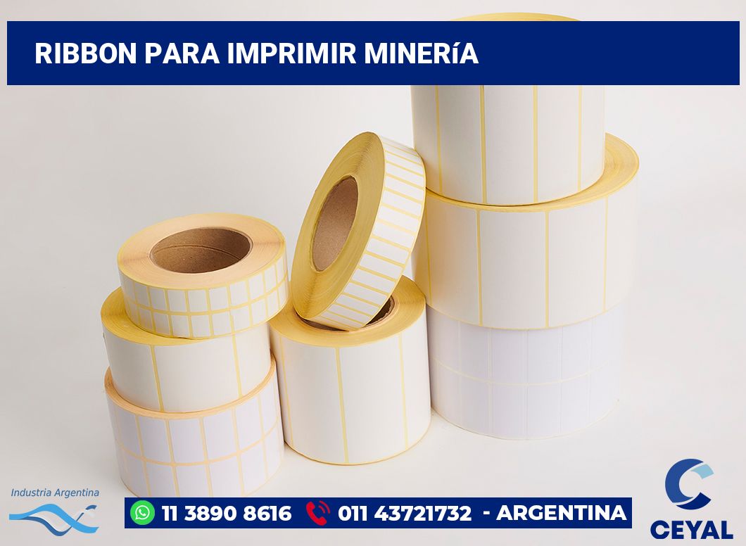 Ribbon para imprimir minería