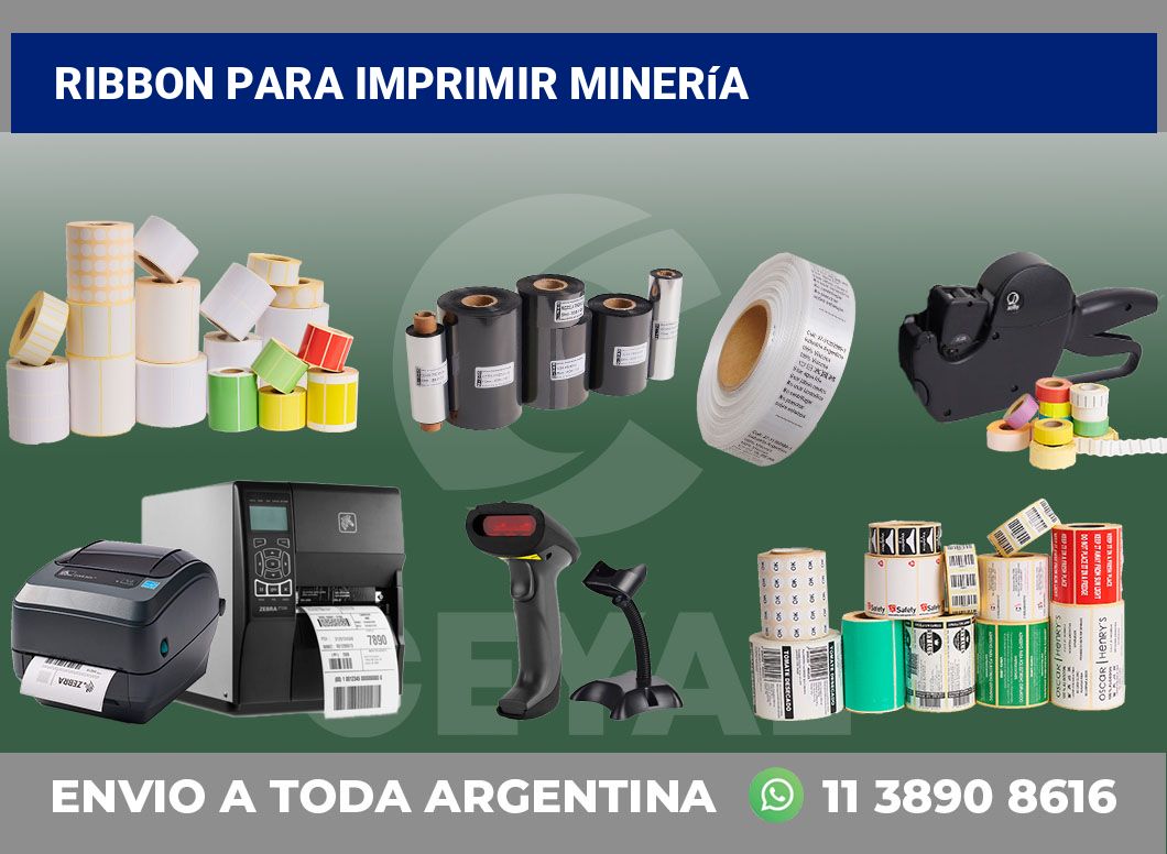 Ribbon para imprimir minería