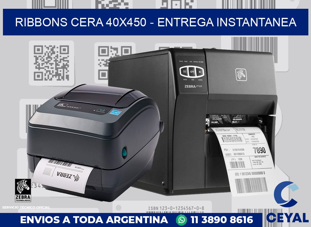 Ribbons cera 40x450 - entrega instantanea