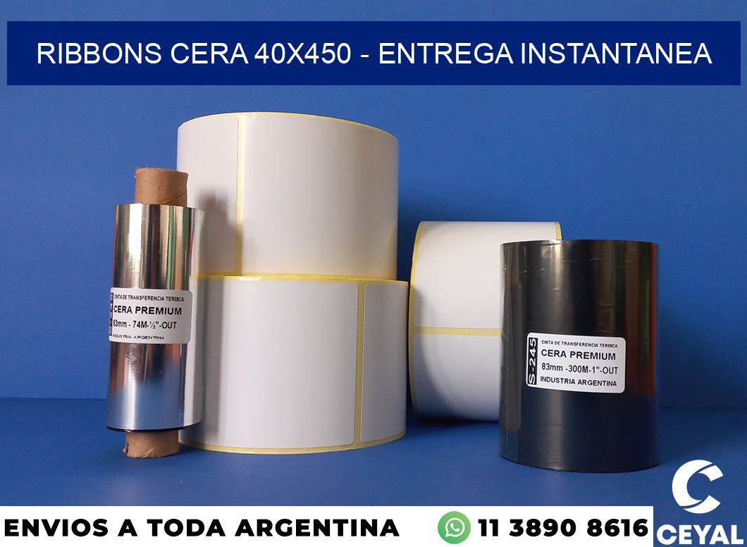 Ribbons cera 40×450 – entrega instantanea