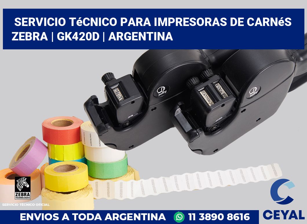 Servicio técnico para Impresoras de carnés ZEBRA | GK420d | Argentina