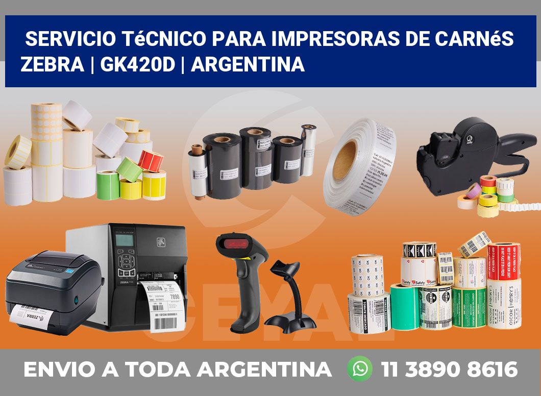 Servicio técnico para Impresoras de carnés ZEBRA | GK420d | Argentina