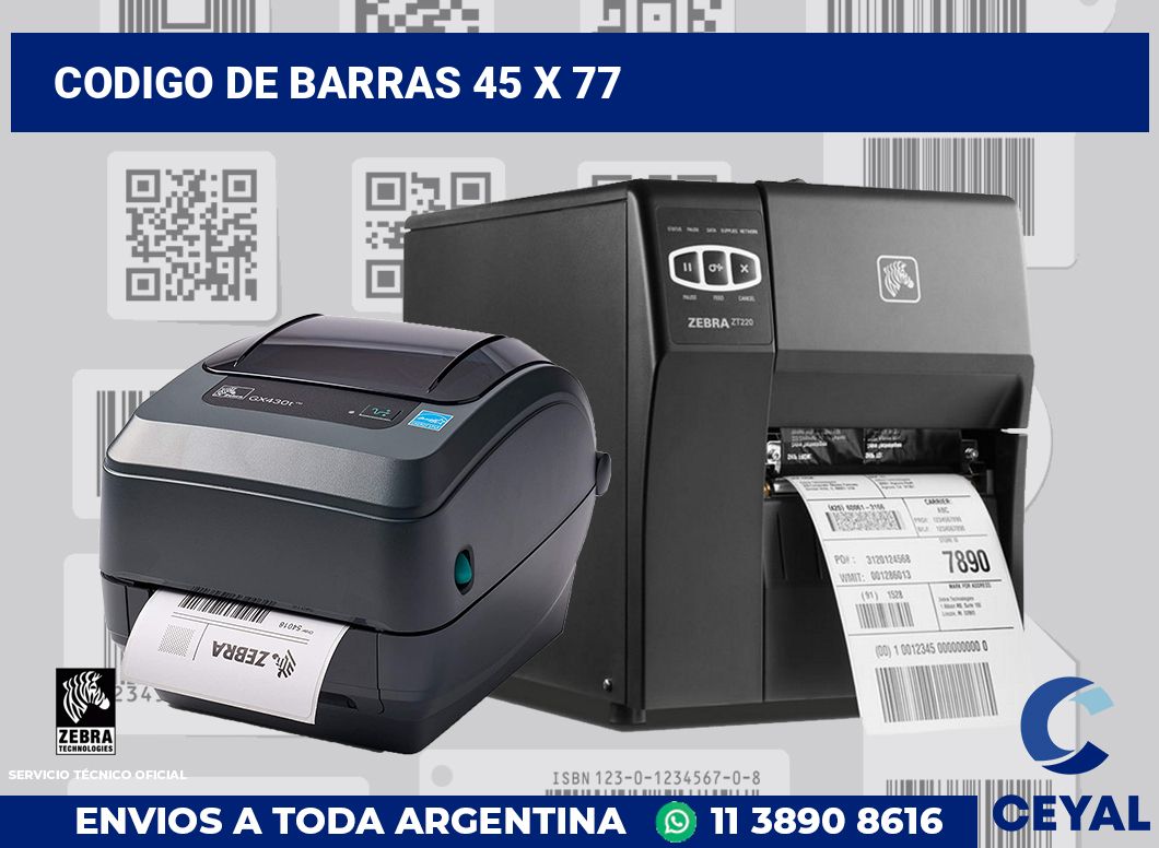codigo de barras 45 x 77