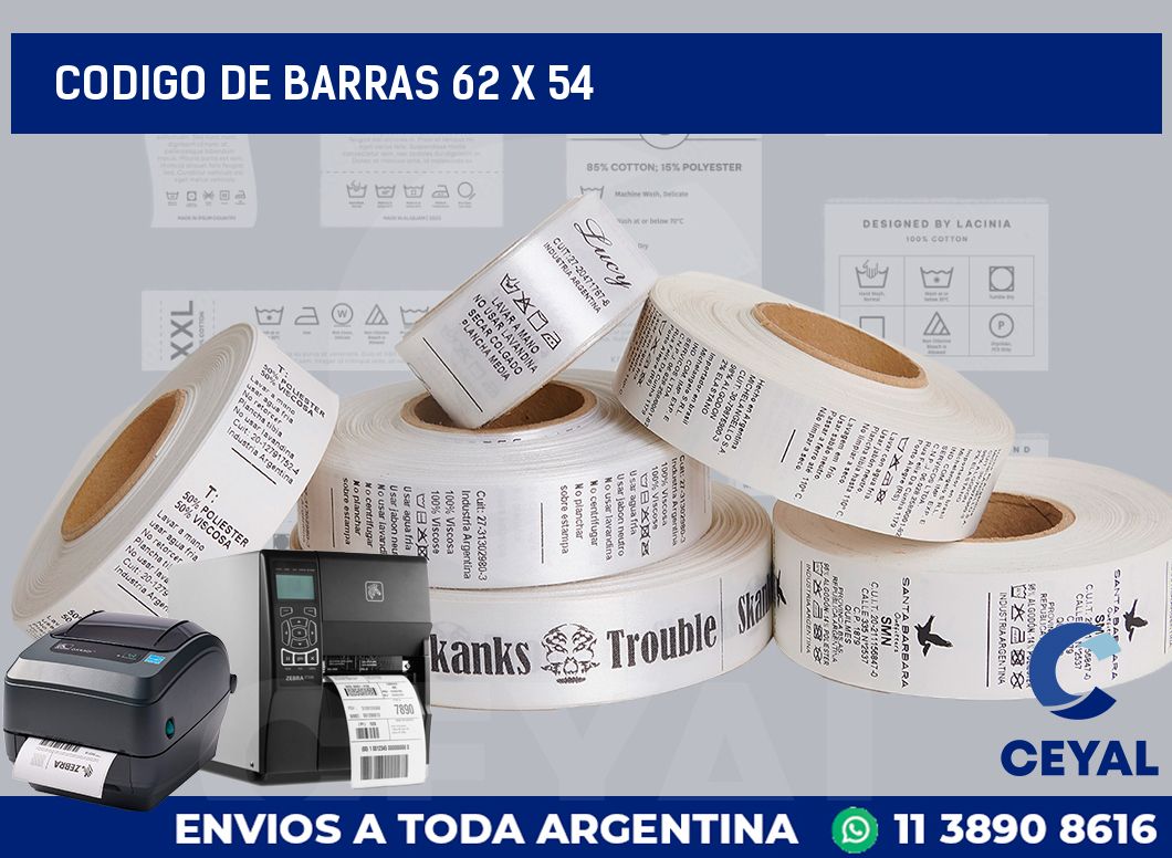 codigo de barras 62 x 54