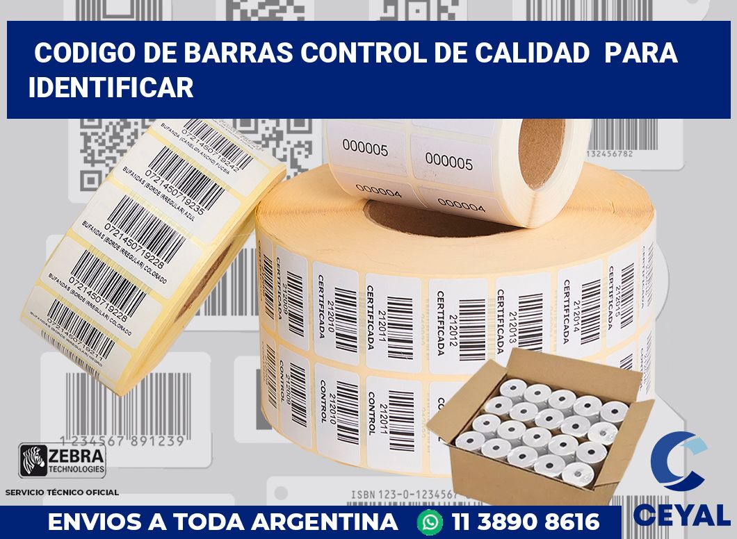 codigo de barras control de calidad  para identificar