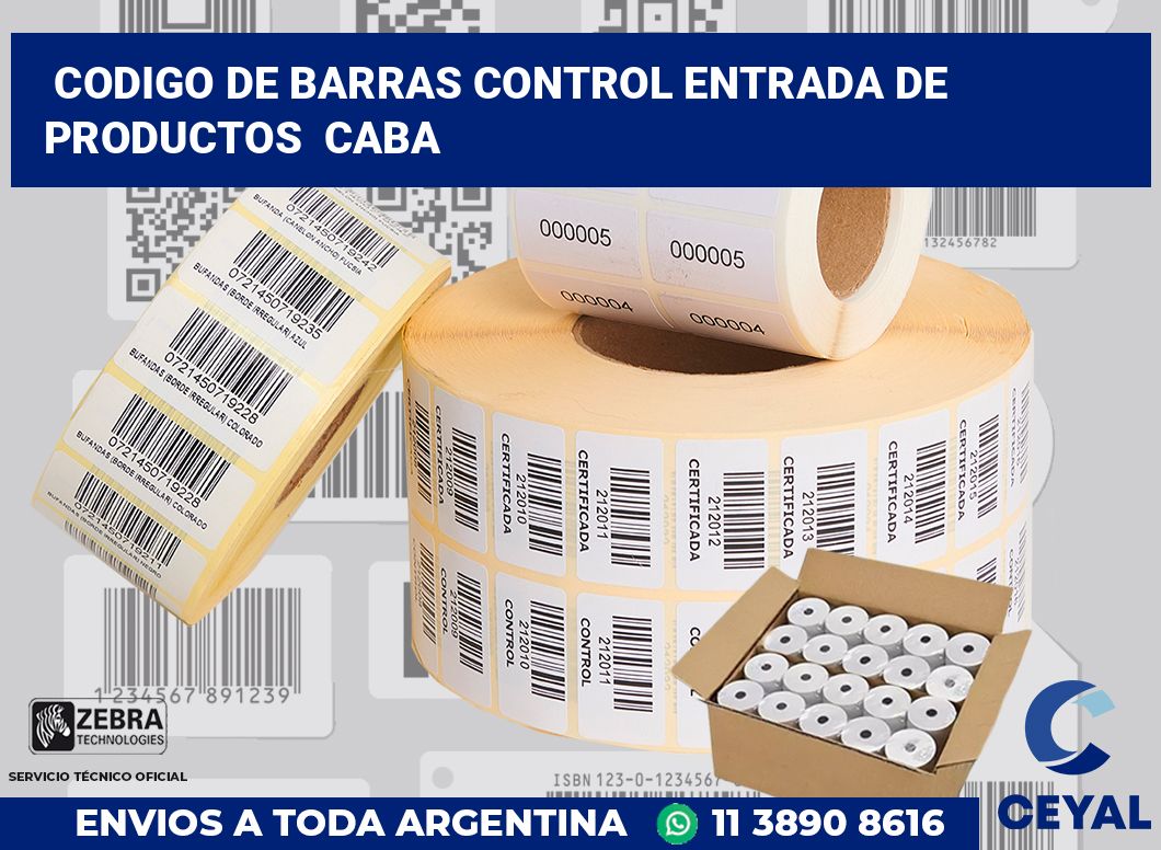 codigo de barras control entrada de productos  CABA