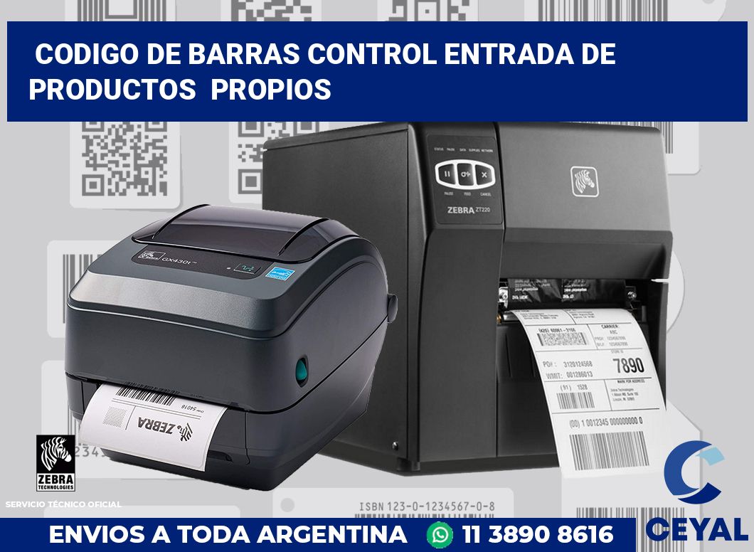 codigo de barras control entrada de productos  propios