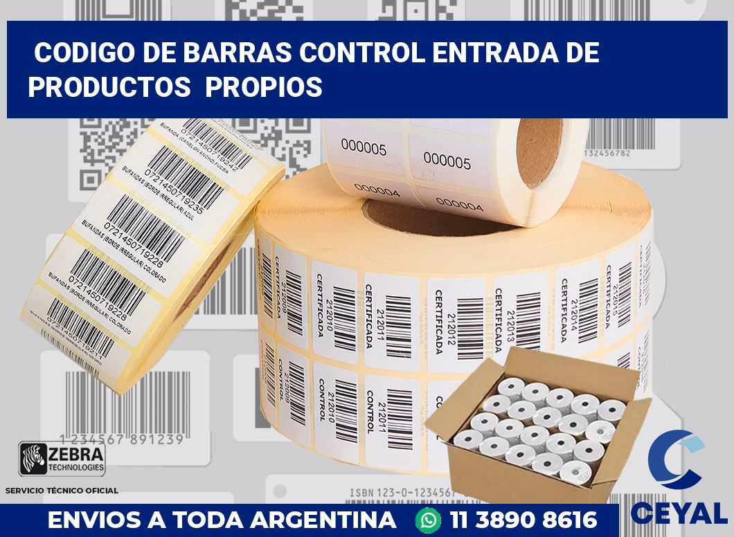 codigo de barras control entrada de productos  propios