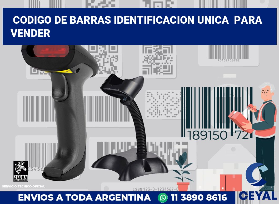 codigo de barras identificacion unica  para vender