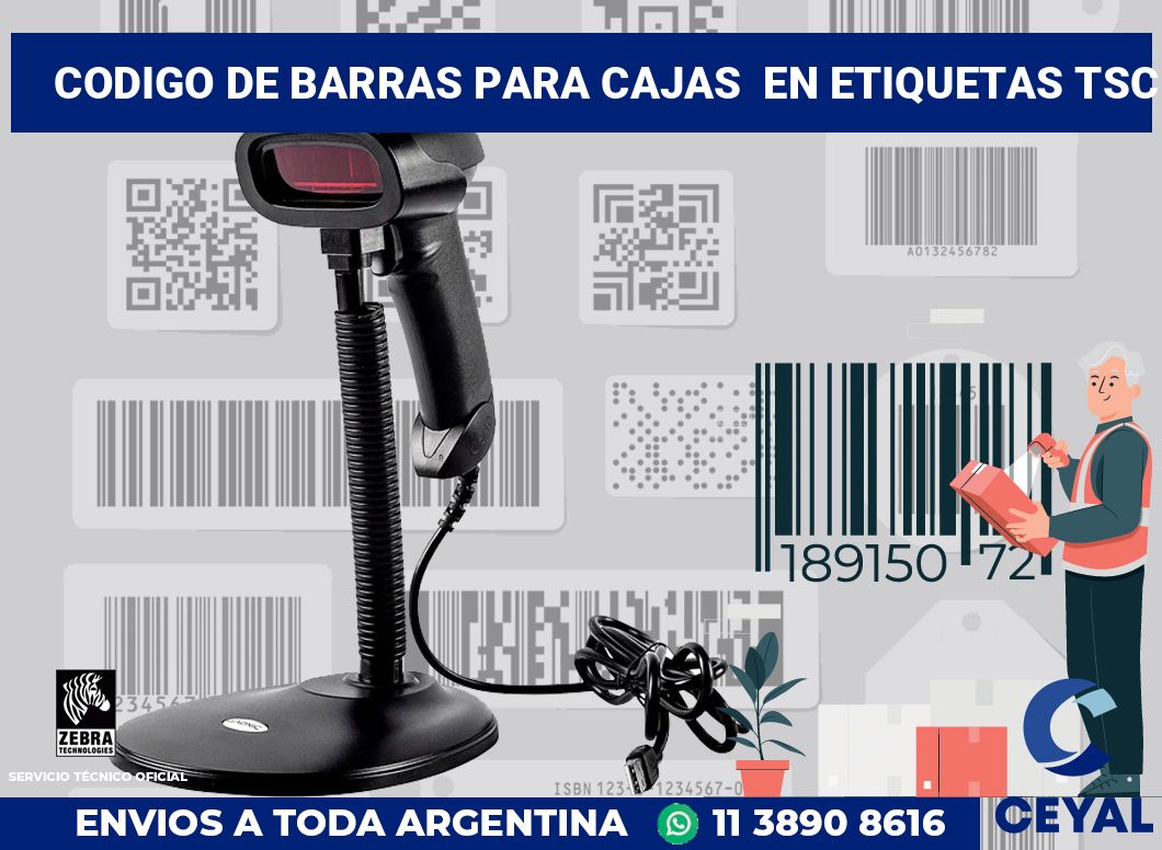 codigo de barras para cajas  en etiquetas tsc