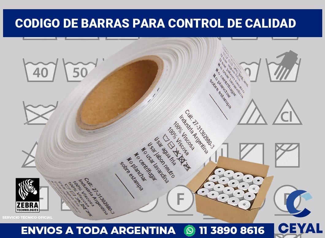 codigo de barras para control de calidad