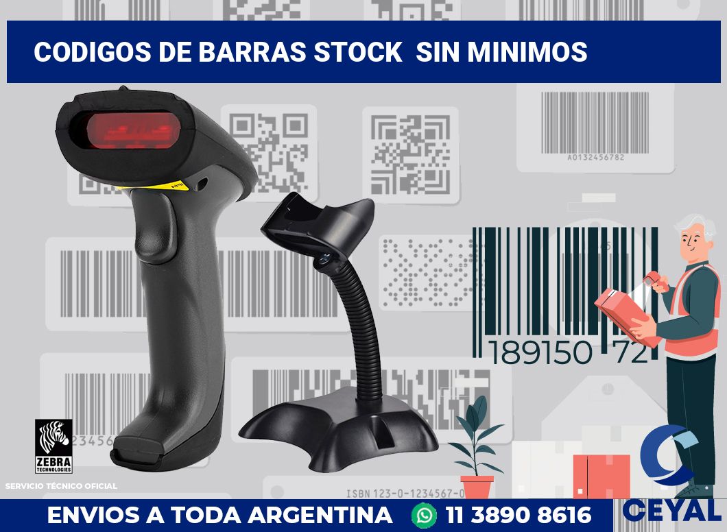 codigos de barras stock  sin minimos