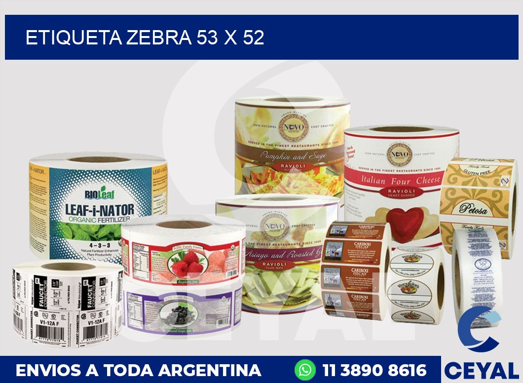 etiqueta zebra 53 x 52