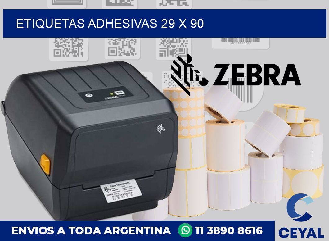 etiquetas adhesivas 29 x 90