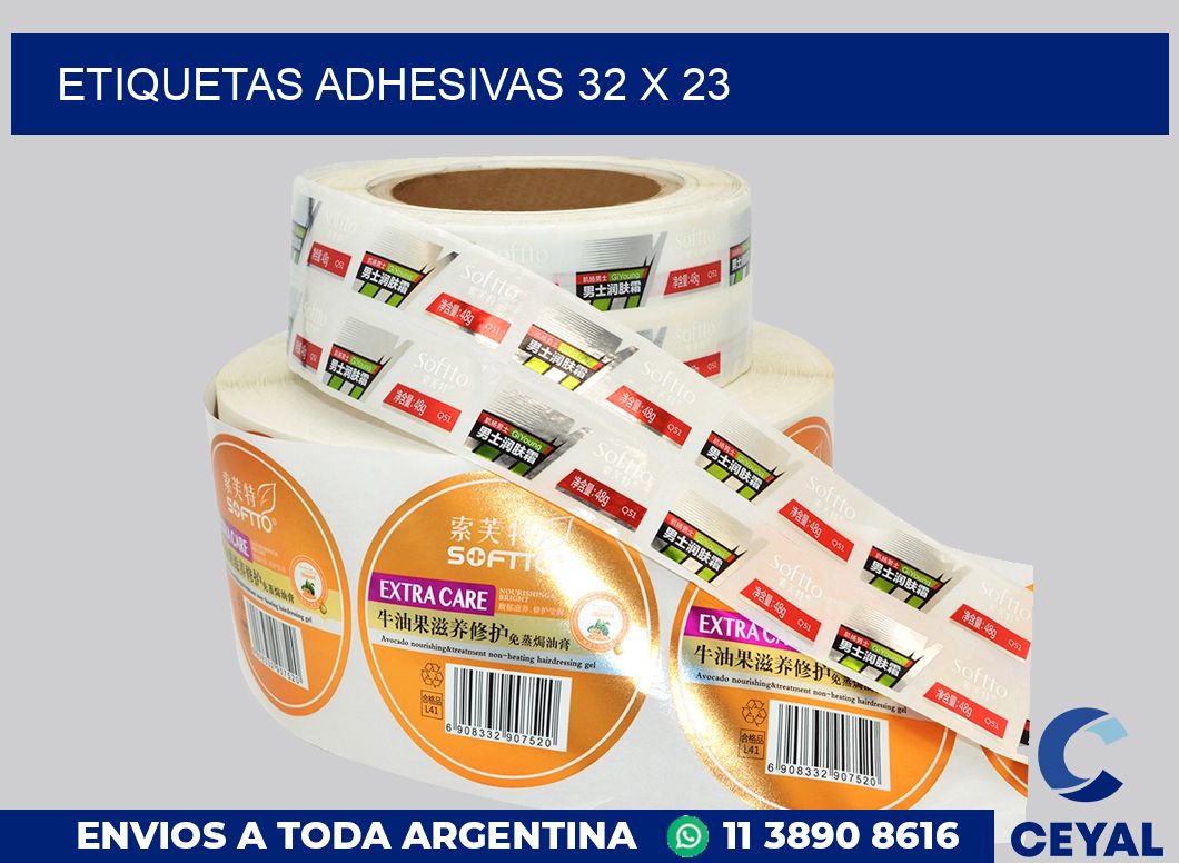 etiquetas adhesivas 32 x 23