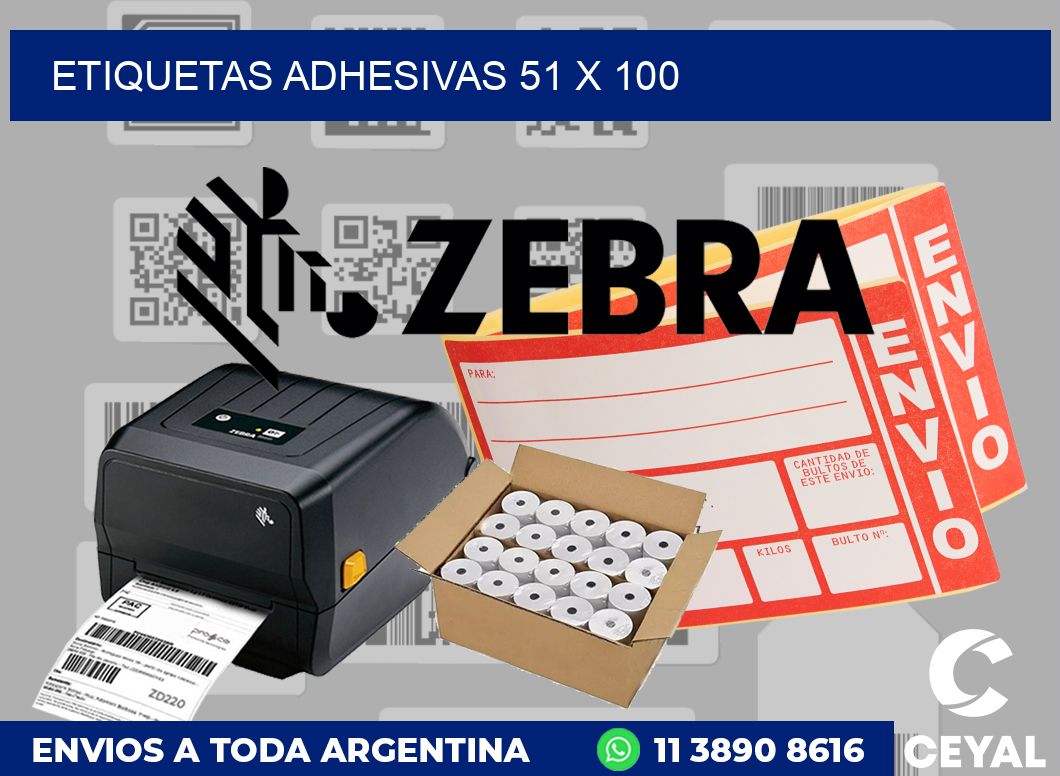 etiquetas adhesivas 51 x 100